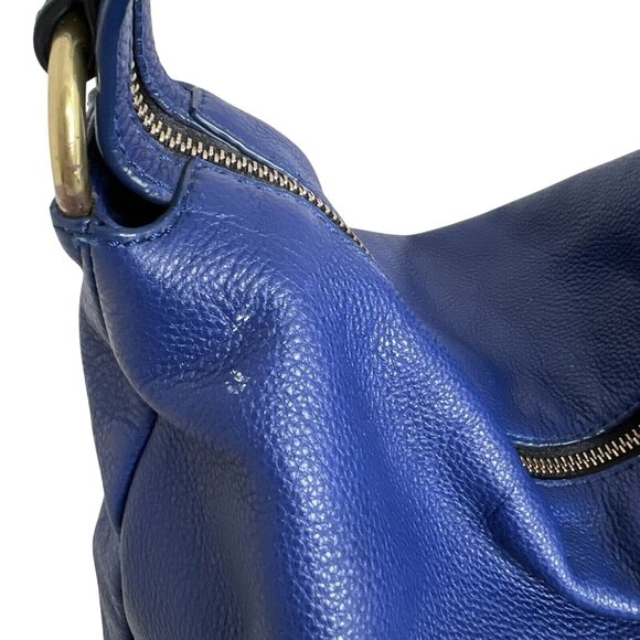 orYANY Adele Stylish Blue & White Leather Hobo Handbag With Quirky Interior Desi - Picture 3 of 9